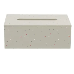 Gifi Rangement|Boîte à mouchoirs taupe à pois