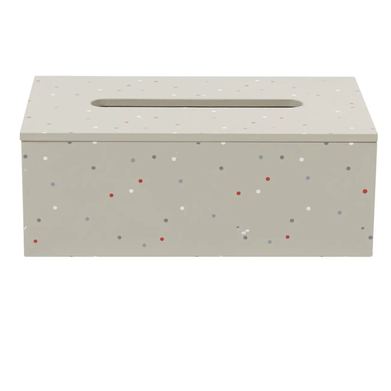 Gifi Rangement|Boîte à mouchoirs taupe à pois