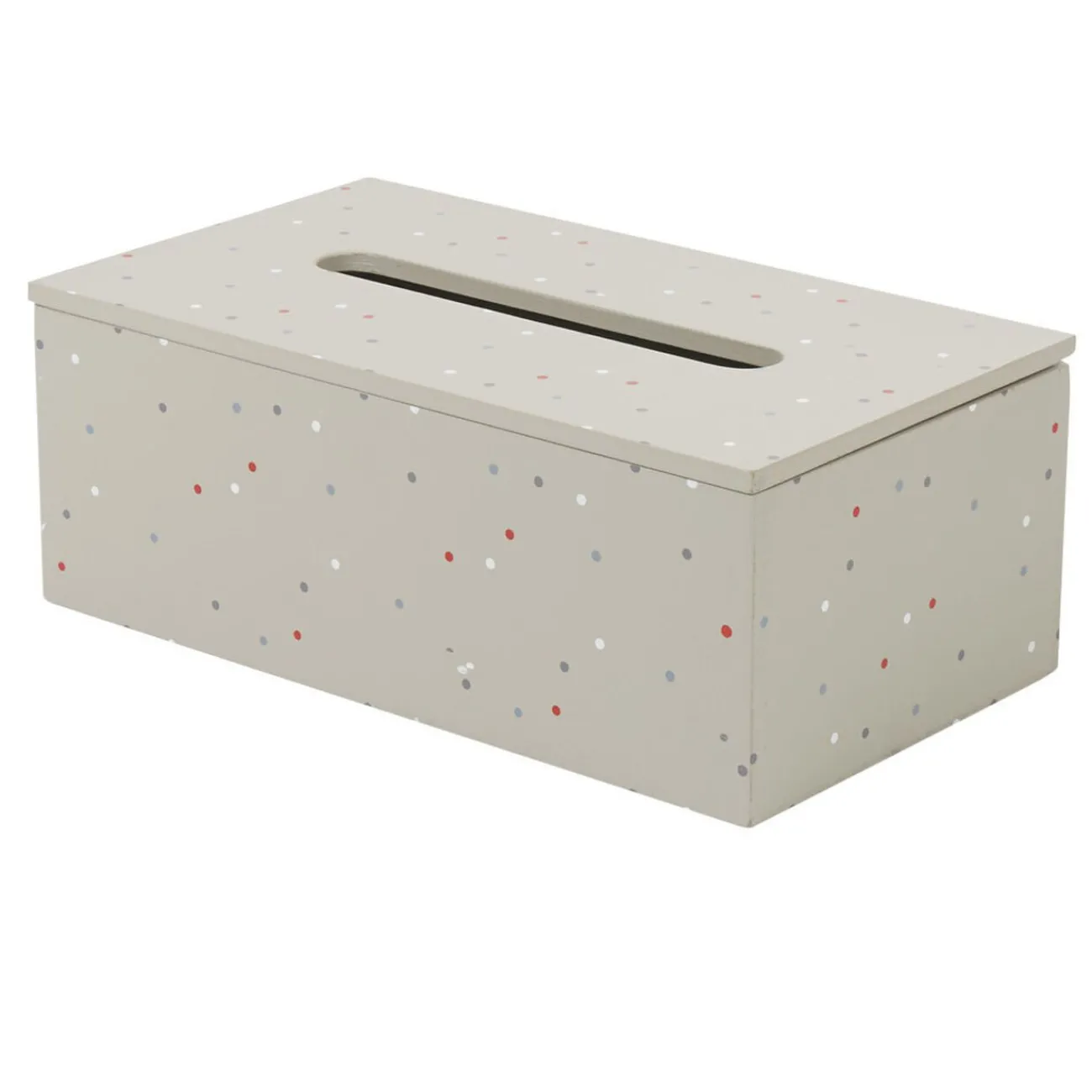 Gifi Rangement|Boîte à mouchoirs taupe à pois