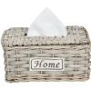 Gifi Rangement|Boîte à mouchoirs tressé blanc HOME