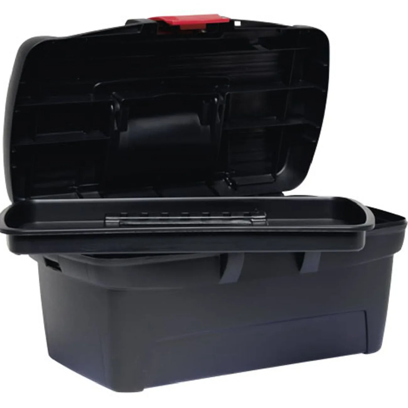 Gifi Aménagement Atelier^Boîte à outils plastique noir et rouge