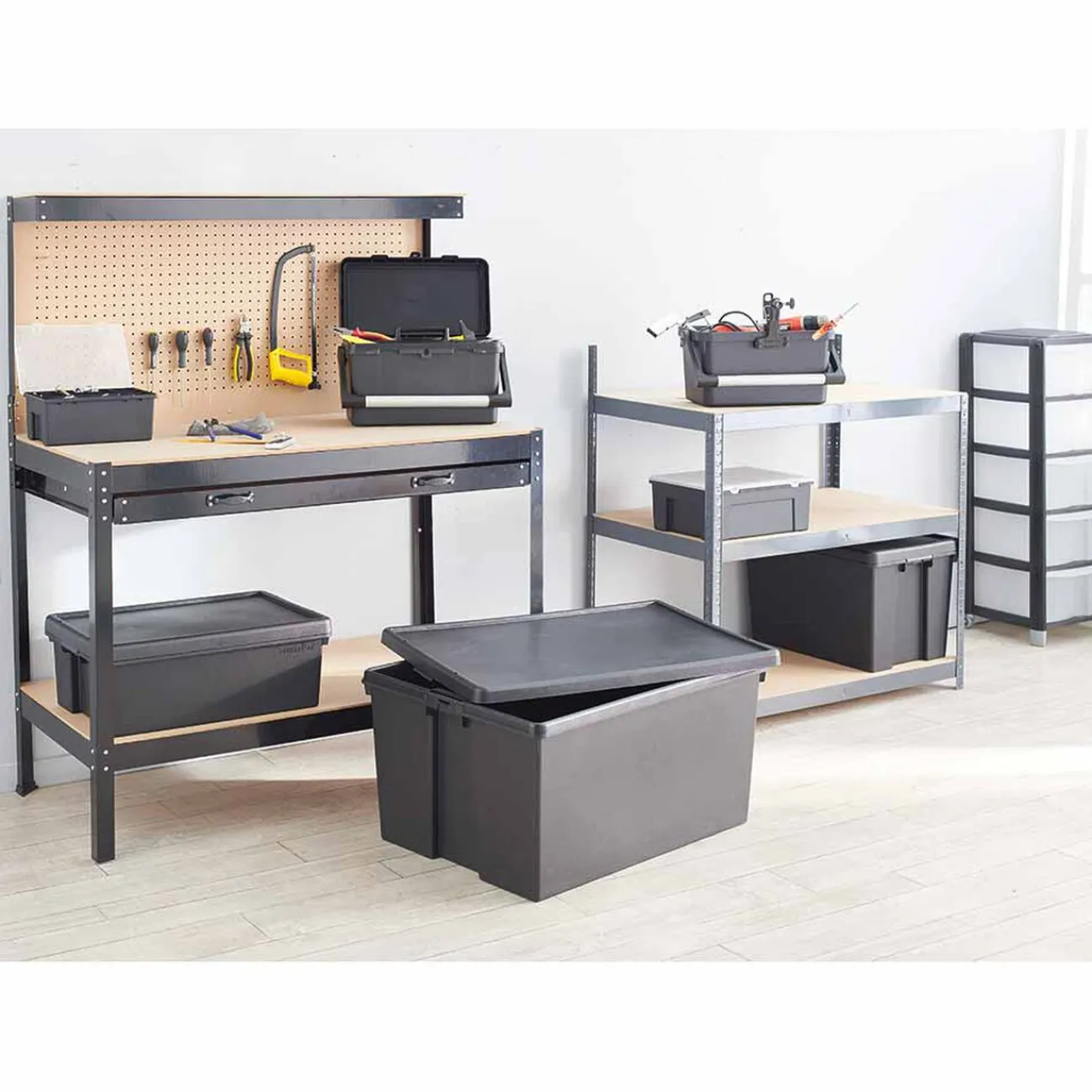 Gifi Rangement|Boîte à outils rangement avec anse de transport