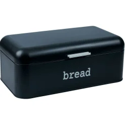 Gifi Boîte à pain en métal noir 23x42x16,5cm