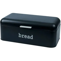 Gifi Boîte à pain en métal noir 23x42x16,5cm