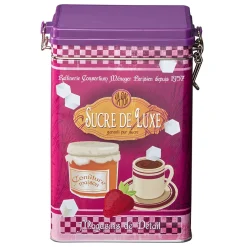 Gifi Boîte à sucre en métal design vintage luxe rose fuchsia