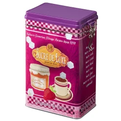 Gifi Boîte à sucre en métal design vintage luxe rose fuchsia