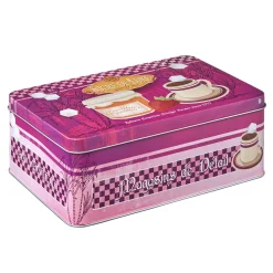 Gifi Boîte à sucre en métal design vintage luxe rose fuchsia