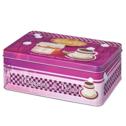 Gifi Boîte à sucre en métal design vintage luxe rose fuchsia