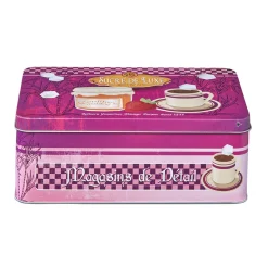 Gifi Boîte à sucre en métal design vintage luxe rose fuchsia