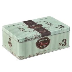 Gifi Boîte à sucre en métal design vintage romantique vert d'eau