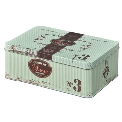 Gifi Boîte à sucre en métal design vintage romantique vert d'eau