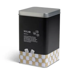 Gifi Boîte à sucre en métal noir design Sugar - 10,7x10,7xH.17,5cm