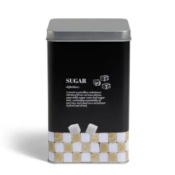 Gifi Boîte à sucre en métal noir design Sugar - 10,7x10,7xH.17,5cm