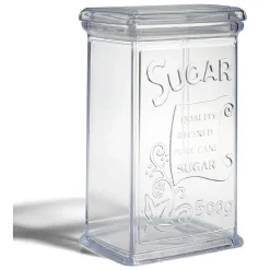 Gifi Boîte à sucre 500g plastique transparent 11,5x9xH19cm