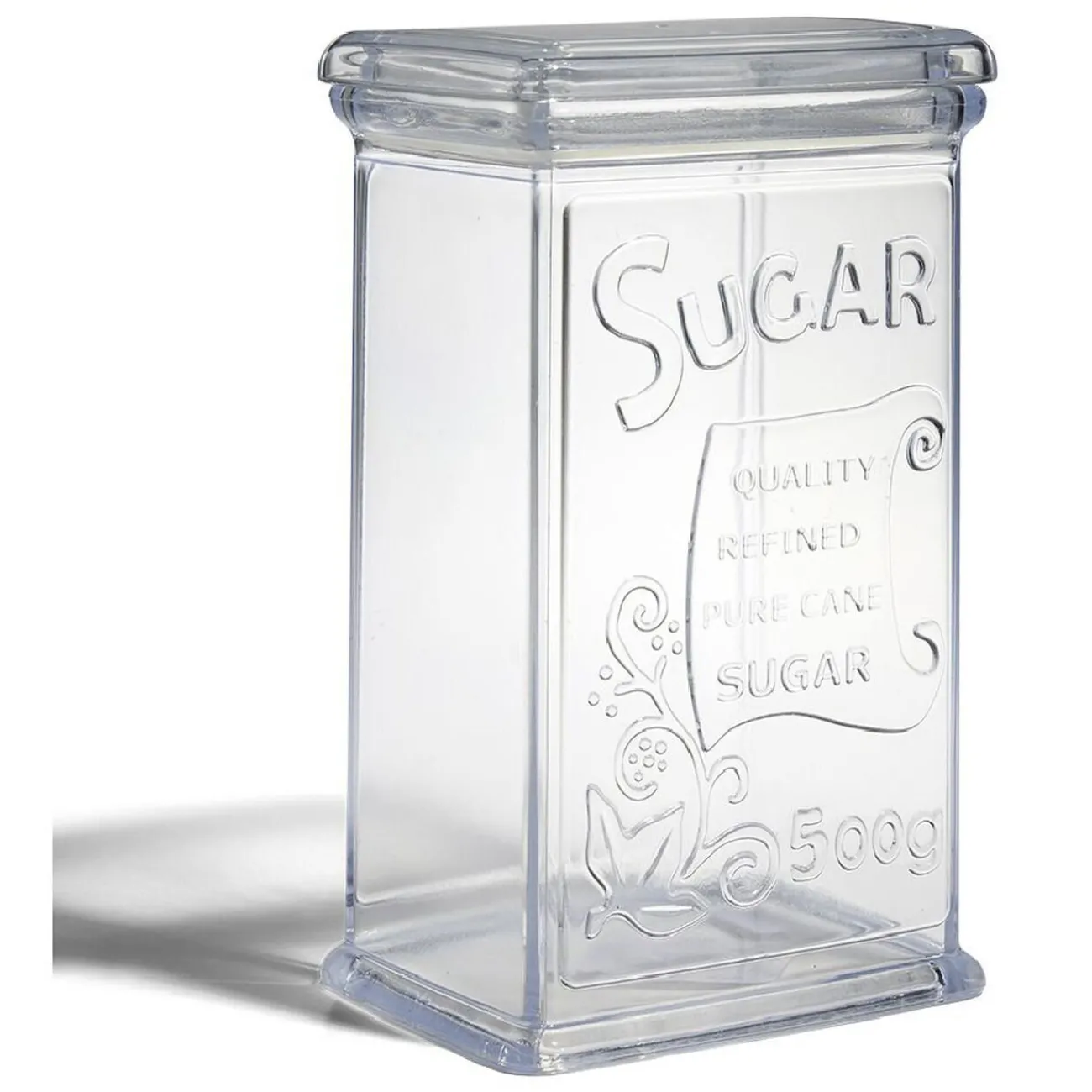 Gifi Boîte à sucre 500g plastique transparent 11,5x9xH19cm