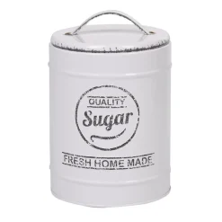 Gifi Boîte à sucre métal blanc cassé