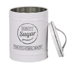 Gifi Boîte à sucre métal blanc cassé