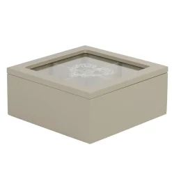 Gifi Boîte à thé bois gris