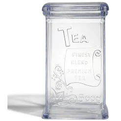 Gifi Boîte à thé 500g en plastique transparent 11,5x9xH19cm