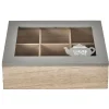 Gifi Boîte à thé mdf beige taupe