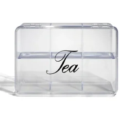 Gifi Boîte à thé plastique transparent 21,5x15x8,5cm