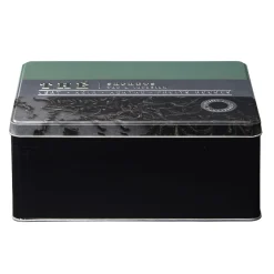 Gifi Boîte à thé rectangulaire en métal décorée verte