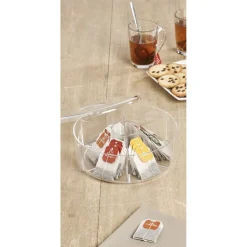 Gifi Boîte à thé ronde transparente