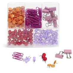 Gifi Quincaillerie^Boîte accessoires de bureau trombones, pinces et punaises