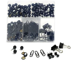 Gifi Quincaillerie^Boîte accessoires de bureau trombones, pinces et punaises