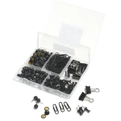 Gifi Quincaillerie^Boîte accessoires de bureau trombones, pinces et punaises