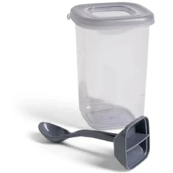 Gifi Boîte alimentaire + cuillère polypropylène gris 450mL