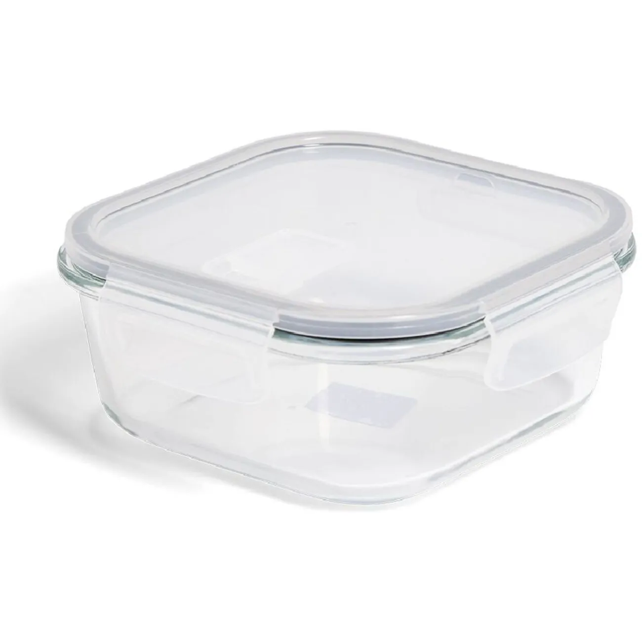 Gifi Boîte alimentaire carrée en verre avec couvercle étanche à clips 800ml