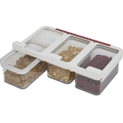 Gifi Boîte alimentaire 3en1 à fixer sur étagère L33x19xH11cm