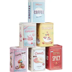 Gifi Boîte alimentaire en métal inscription thème cuisine