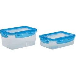 Gifi Boîte alimentaire en plastique avec couvercle flexible en silicone x2