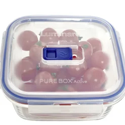 Gifi Boîte alimentaire en verre trempé transparent x3