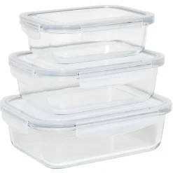 Gifi Boîte alimentaire en verre x3