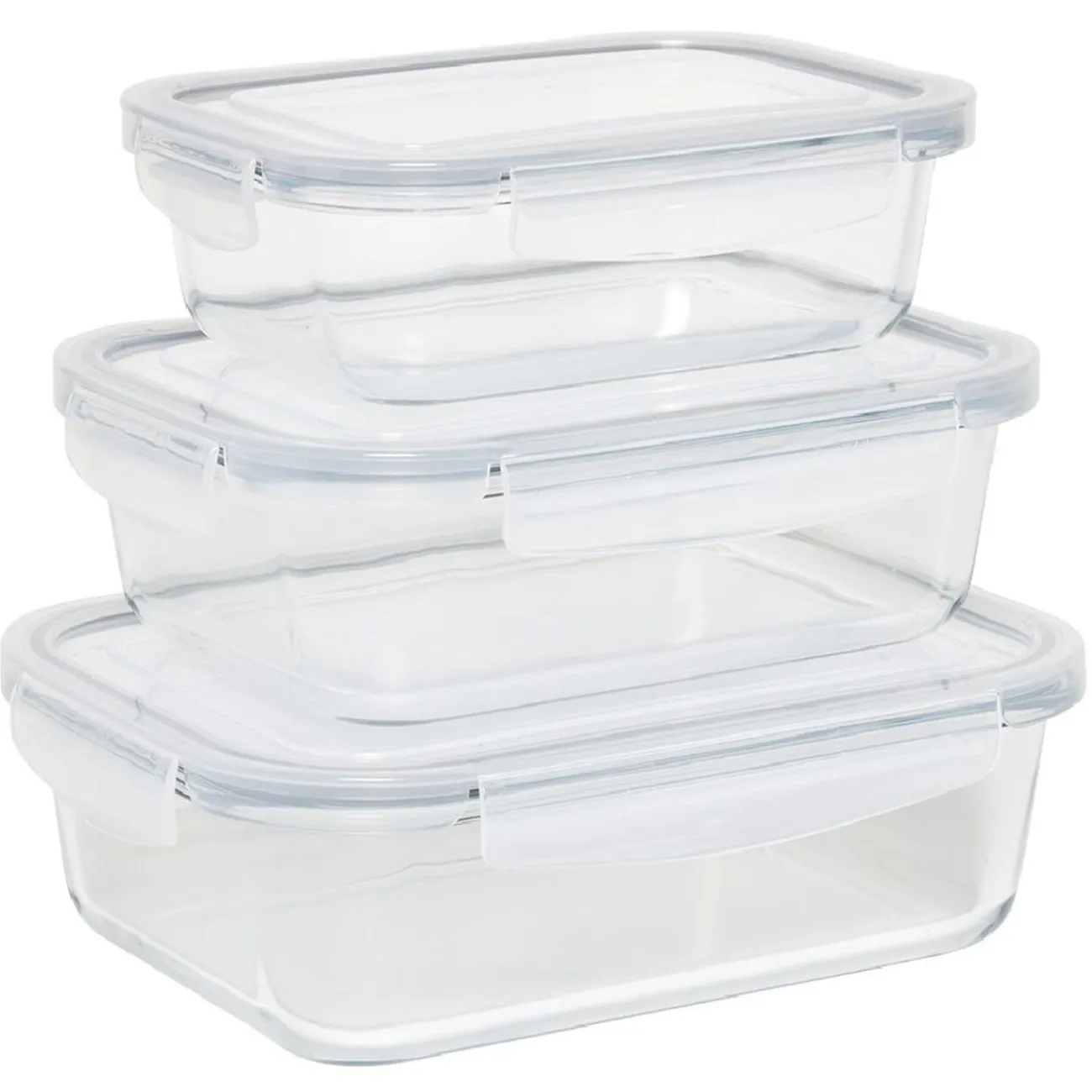 Gifi Boîte alimentaire en verre x3