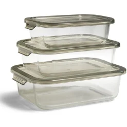 Gifi Boîte alimentaire en verre avec couvercle étanche à clips 1,5L