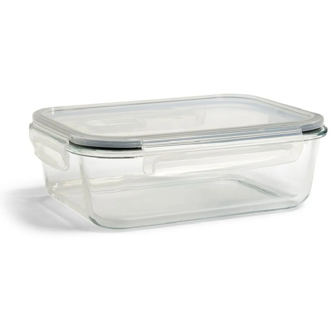 Gifi Boîte alimentaire en verre avec couvercle en plastique à clips 1,5L