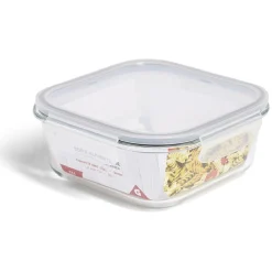 Gifi Boîte alimentaire en verre avec couvercle plastique à clips 1,1L
