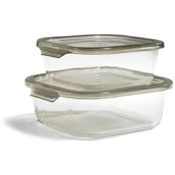 Gifi Boîte alimentaire en verre avec couvercle en plastique 1,1L