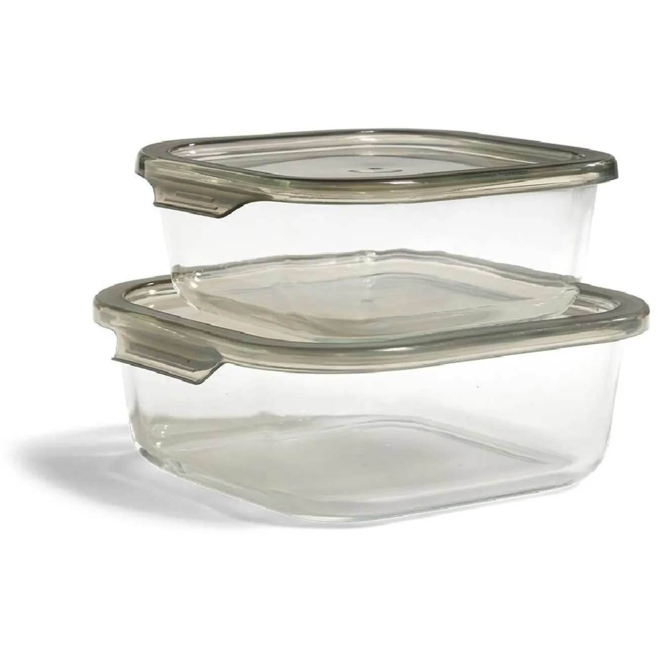 Gifi Boîte alimentaire en verre avec couvercle en plastique 1,1L