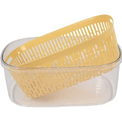 Gifi Boîte alimentaire hermétique avec panier fraîcheur 4 L jaune