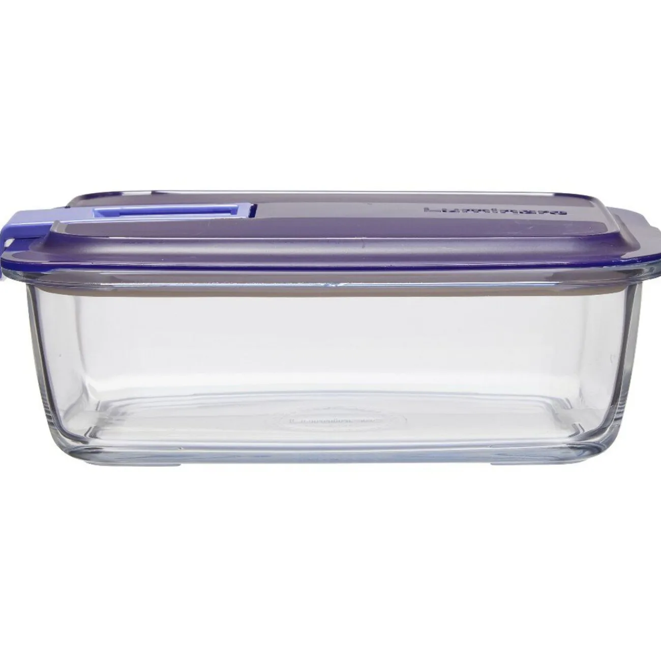 Gifi Boîte alimentaire Luminarc Easy Box verre transparent et bleu 122 cl