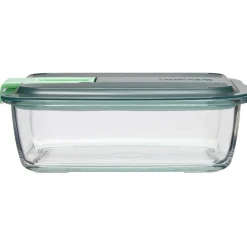 Gifi Boîte alimentaire Luminarc verre Esay Box transparent et vert 122 cl