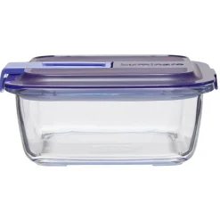 Gifi Boîte alimentaire Luminarc verre Easy Box transparent et vert 76 cl