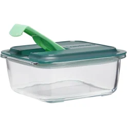Gifi Boîte alimentaire Luminarc verre Esay Box transparent et vert 76 cl