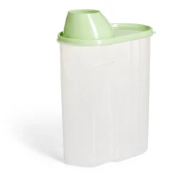 Gifi Boîte alimentaire plastique transparent et vert 2,5L