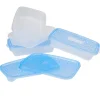 Gifi Boîte alimentaire Take away 1 L transparente et bleue x4